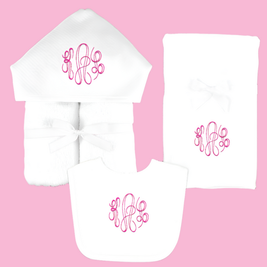 Monogram Embroidered Baby Items - Style 10