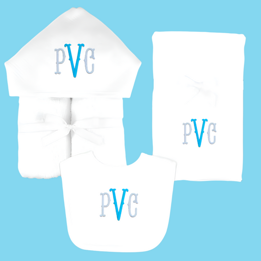 Monogram Embroidered Baby Items - Style 11