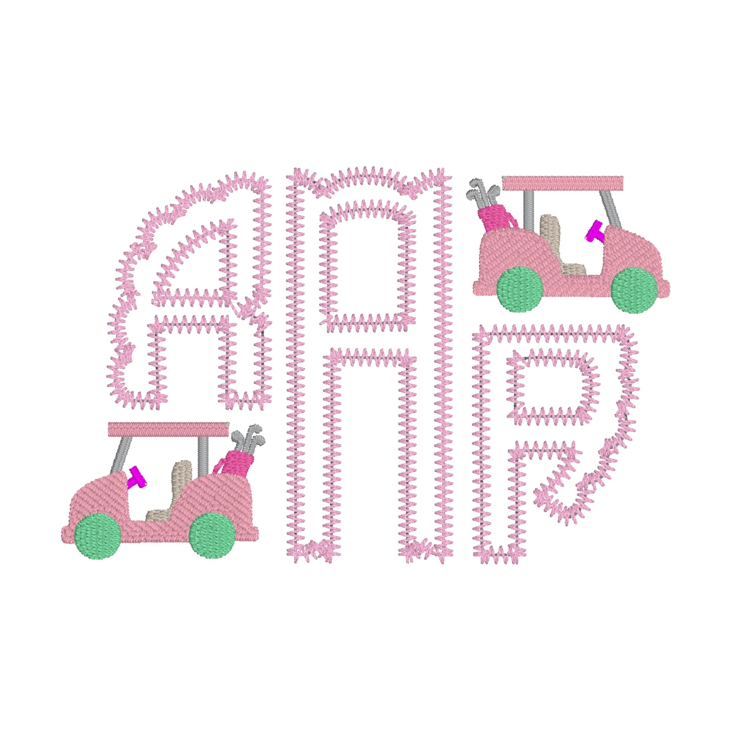 Girls Applique Monogram with Minis