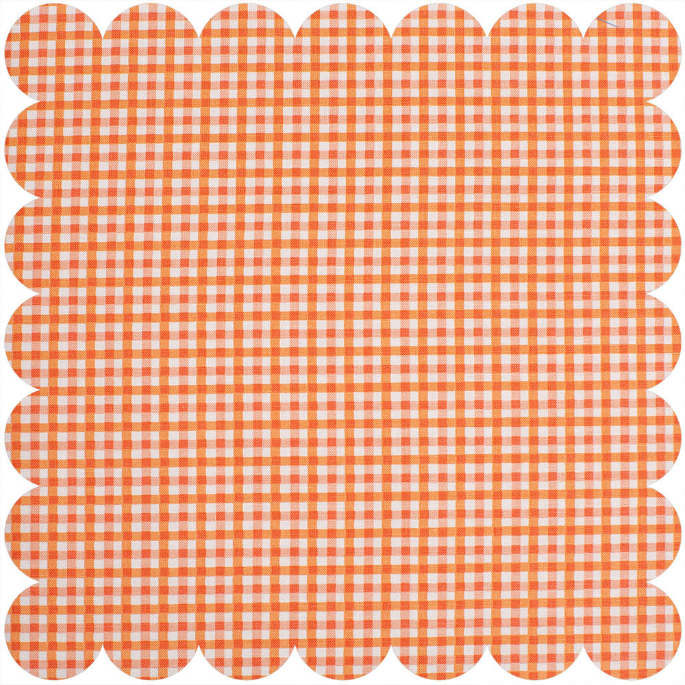 Tip Your Hat Embroidered Initials Bib with Burnt Orange Check Fabric Burp Cloth