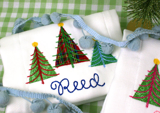 Boy Christmas Trees Burp Pad