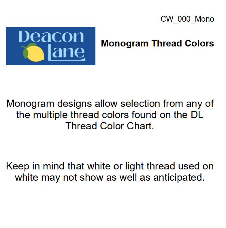 Monogram Embroidered Baby Items - Style  6