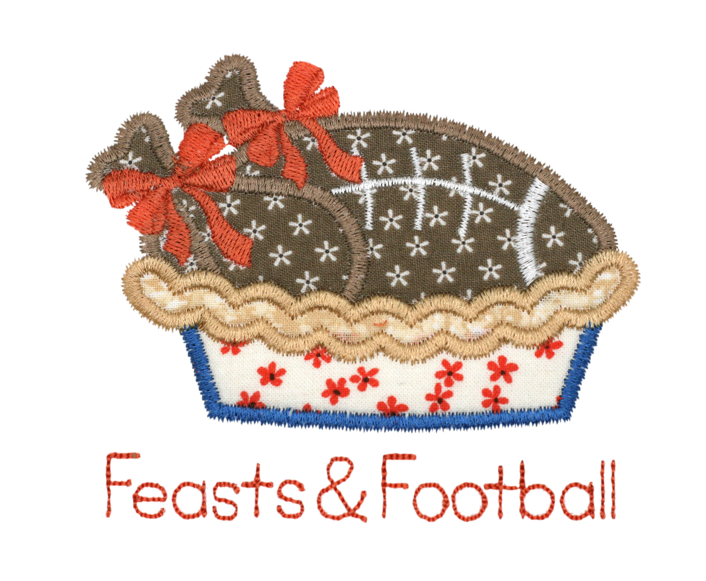 Girl Feasts and Football Burp Pad