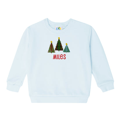 Boy Christmas Trees Sweatshirt