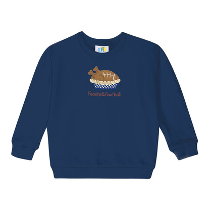 Boy Feasts and Football Sweatshirt