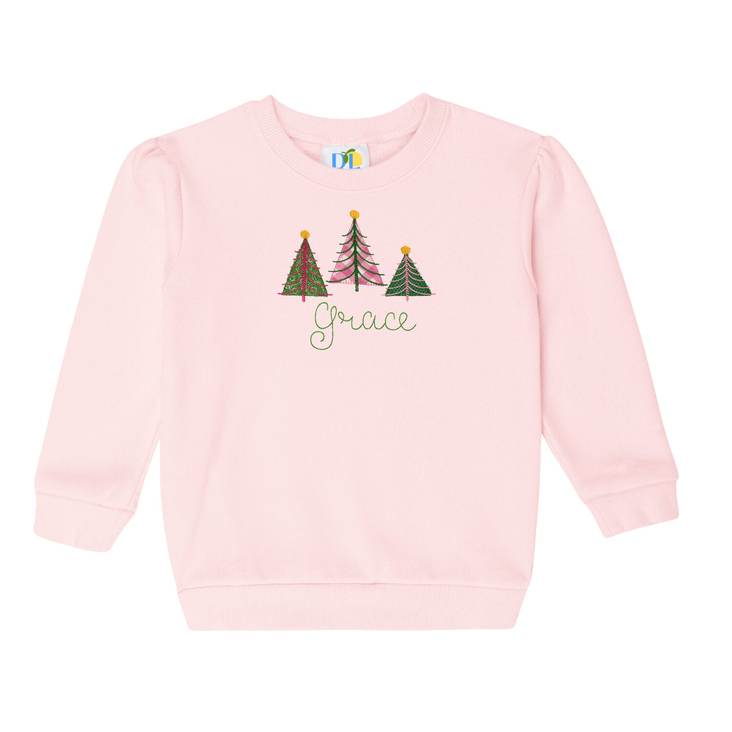 GIrl Christmas Trees Sweatshirt