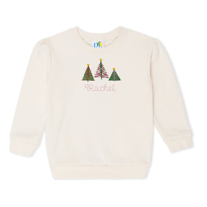 GIrl Christmas Trees Sweatshirt