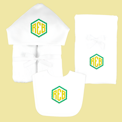 Monogram Embroidered Baby Items - Style  9