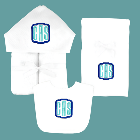 Monogram Embroidered Baby Items - Style  1