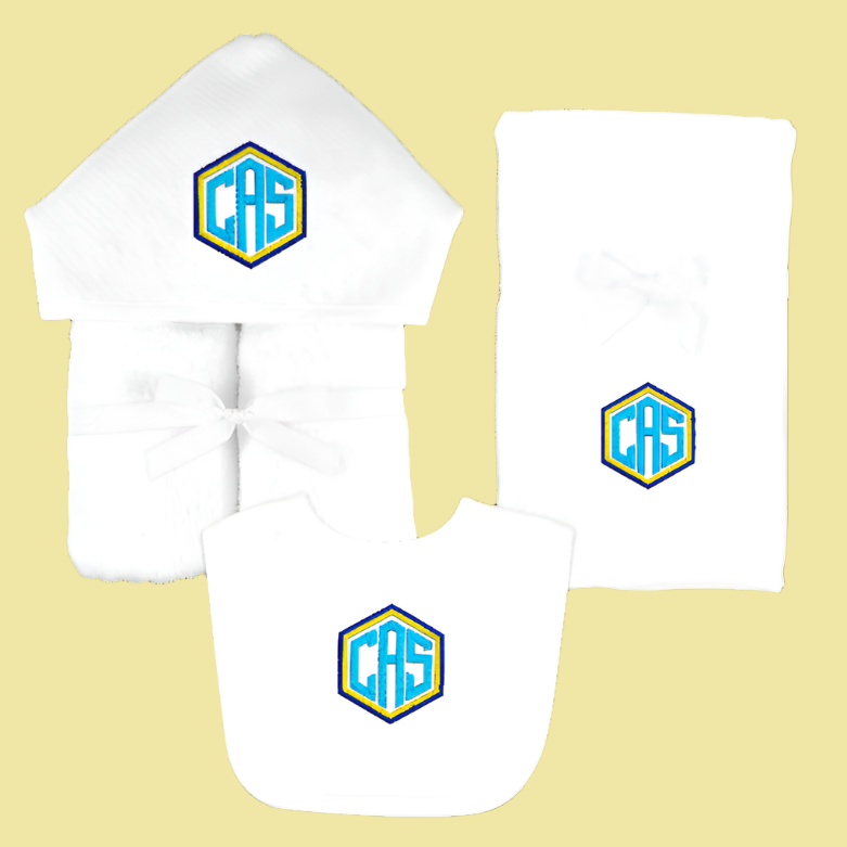 Monogram Embroidered Baby Items - Style  2