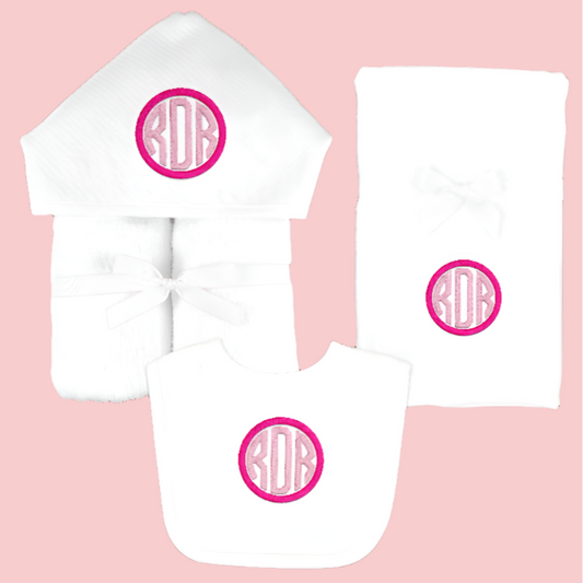 Monogram Embroidered Baby Items - Style  3