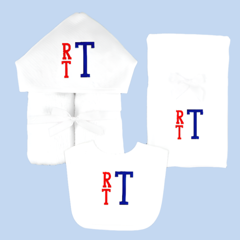 Monogram Embroidered Baby Items - Style  4
