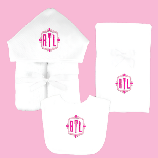 Monogram Embroidered Baby Items - Style  8
