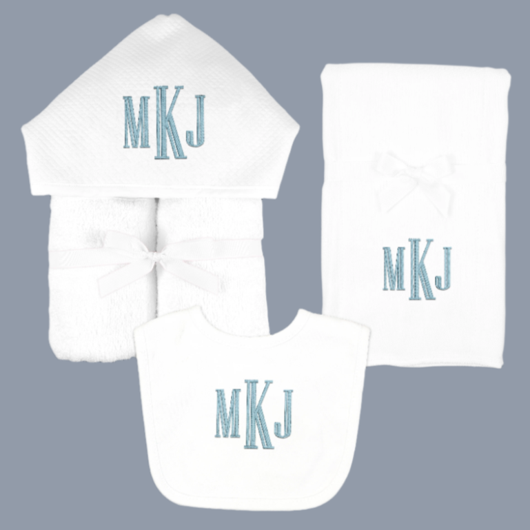 Monogram Embroidered Baby Items - Style 12
