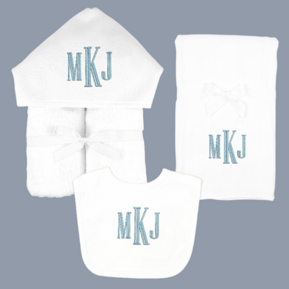 Monogram Embroidered Baby Items - Style 12