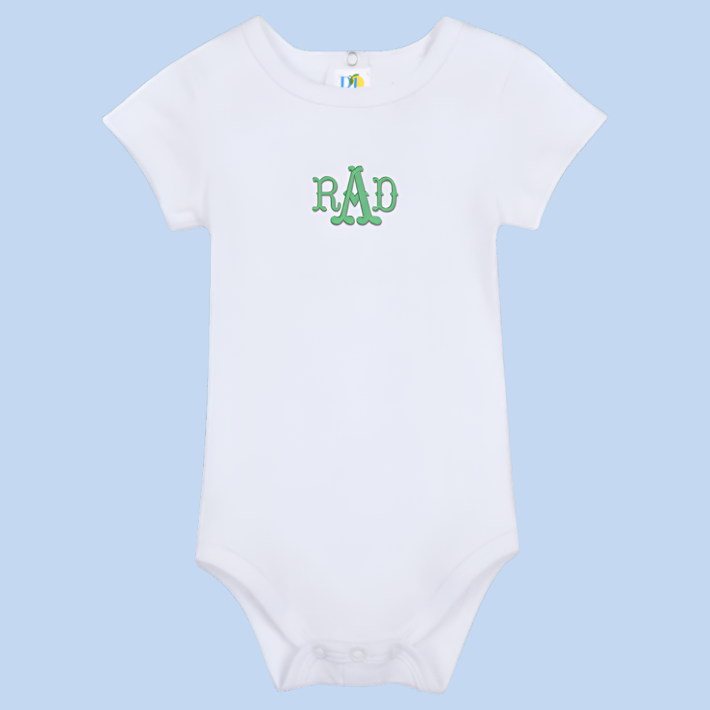 Monogram Embroidered Baby Items - Style  6