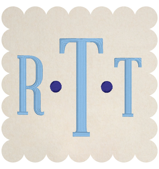 Monogram Embroidered Baby Items - Style  5