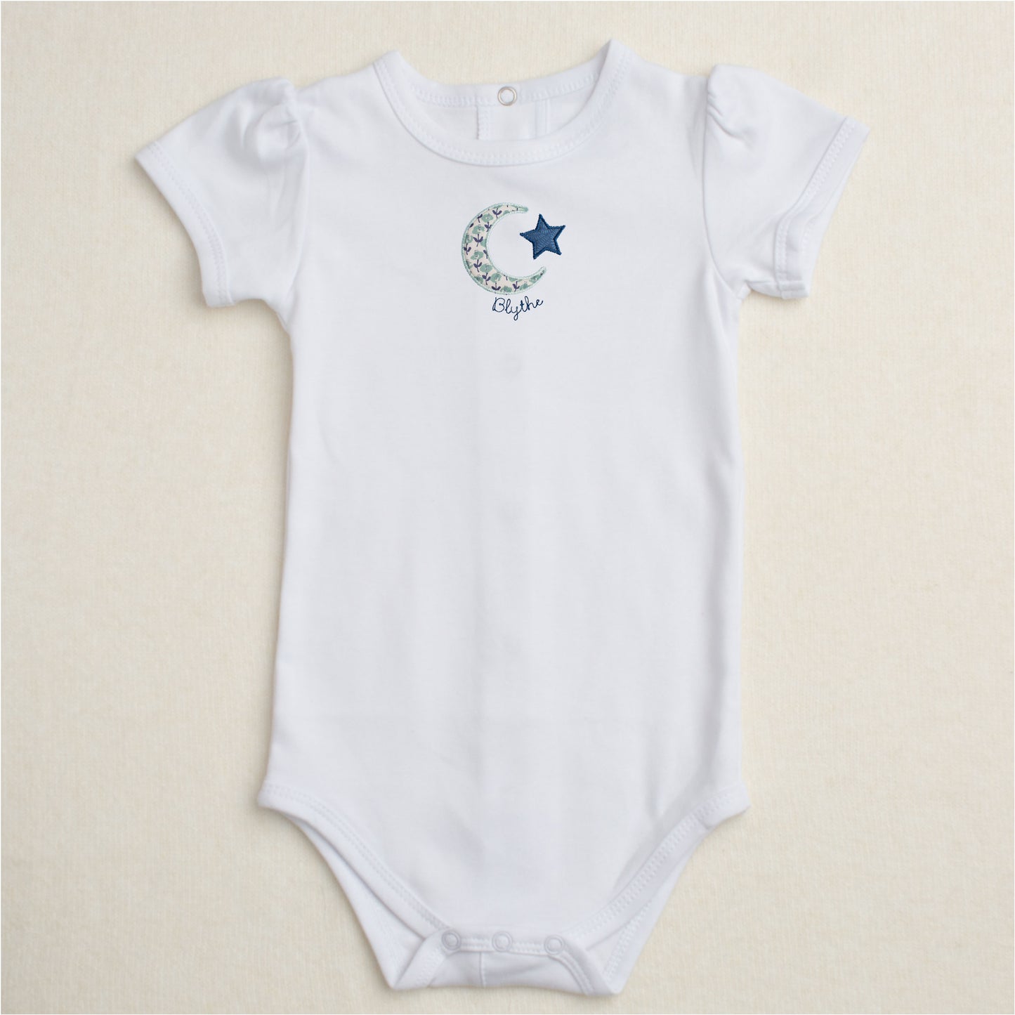 Bella Notte Applique Onesie - Navy Print