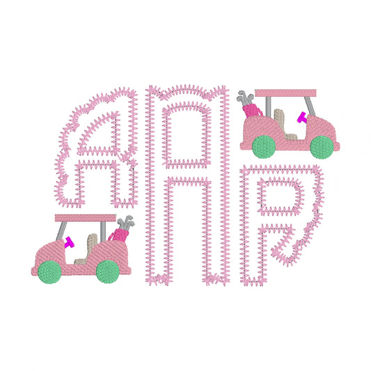 Girls Applique Monogram with Minis