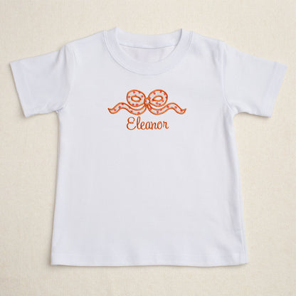 Applique Bow T-Shirt - Burnt Orange