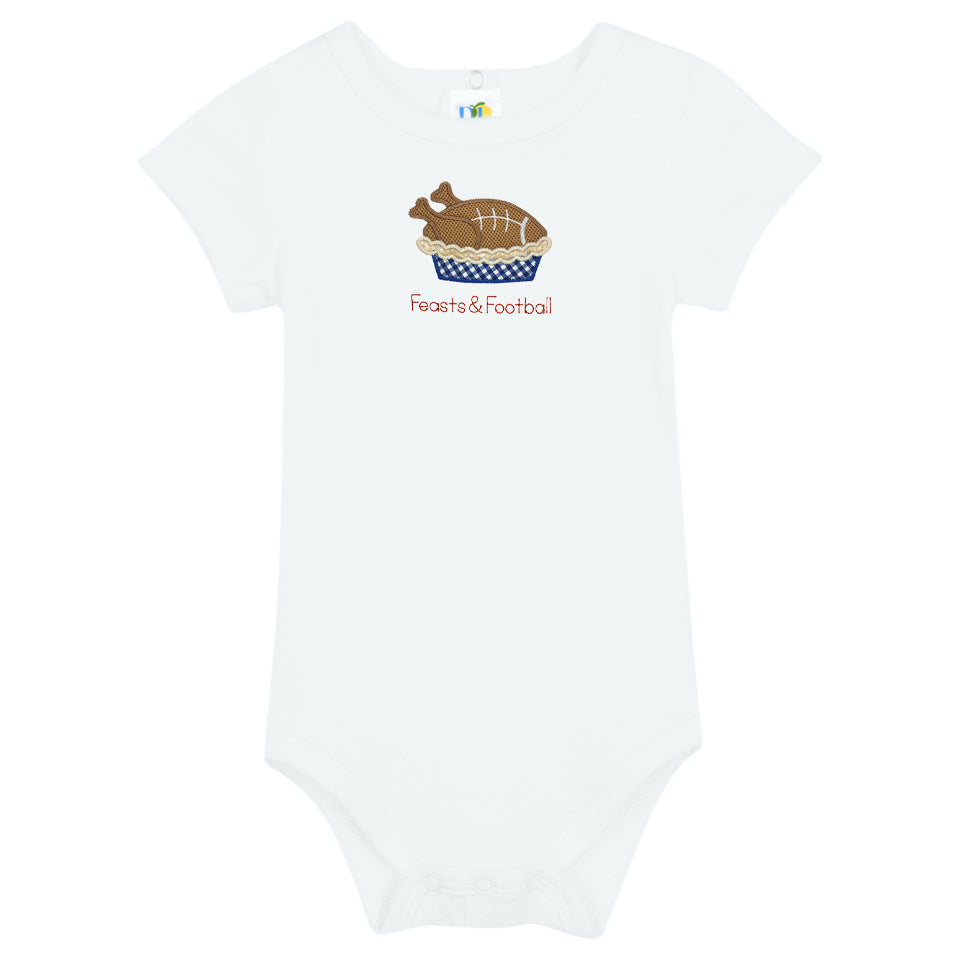 Boy Feasts and Football S/S Onesie