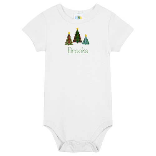 Boy Christmas Trees S/S Onesie