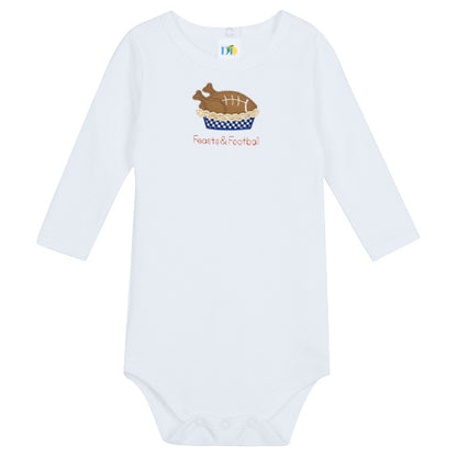 Boy Feasts and Football L/S Onesie