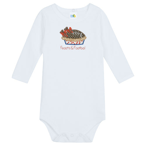 Girl Feasts and Football L/S Onesie