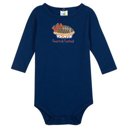 Girl Feasts and Football L/S Onesie