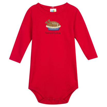 Boy Feasts and Football L/S Onesie