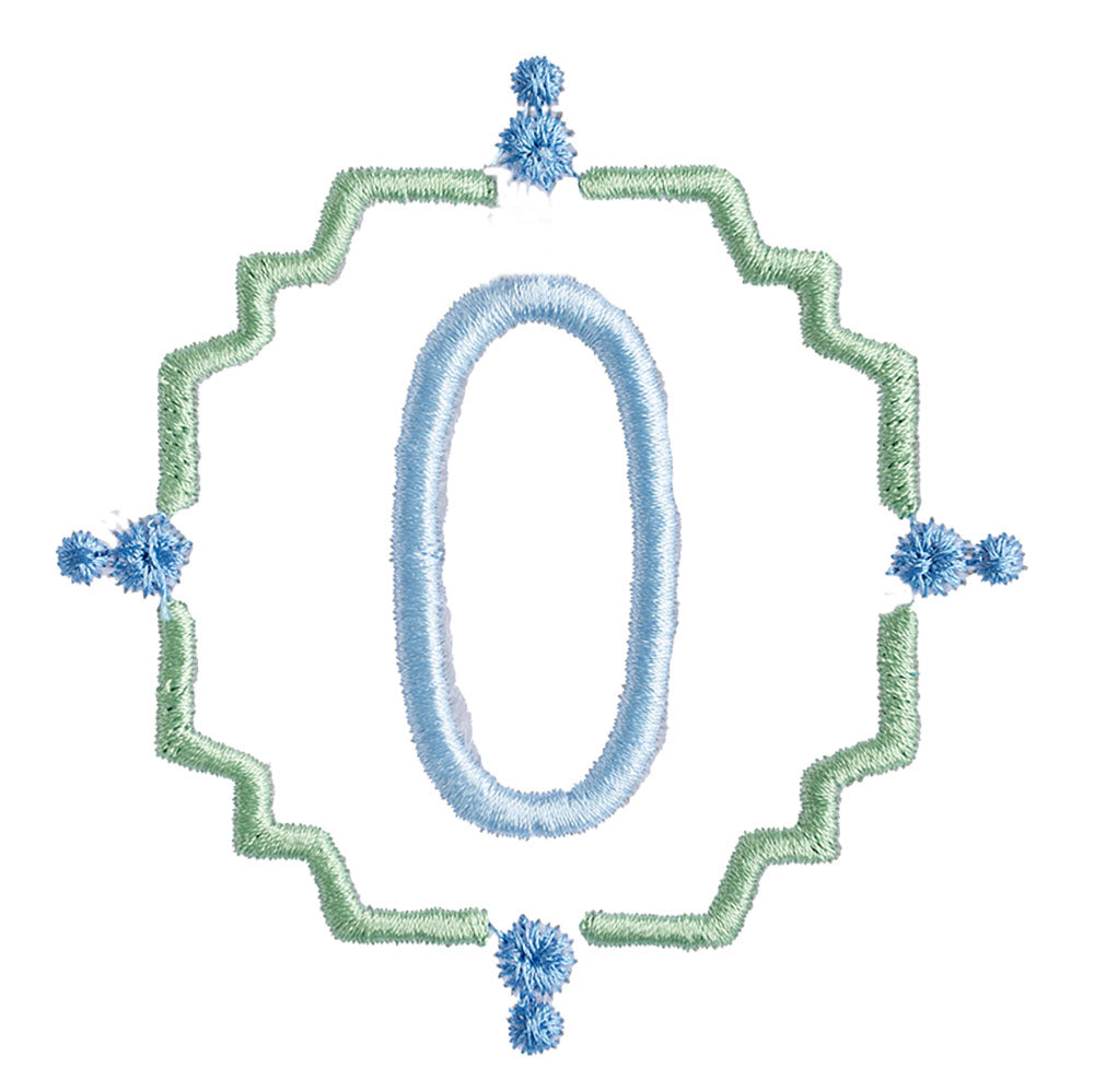 Applique Dragonfly Picot Bib/Picot Burp Pad Set - Blue