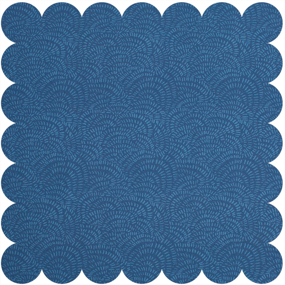 Navy print with swirls