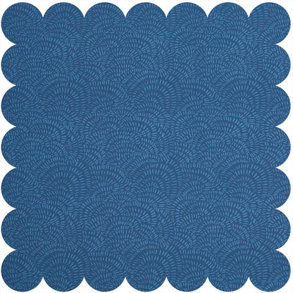 Navy print with swirls