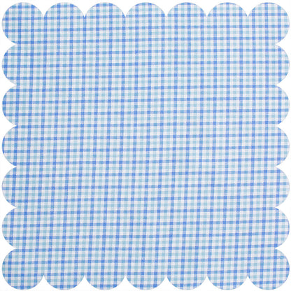 Two toned blued plaid fabric.