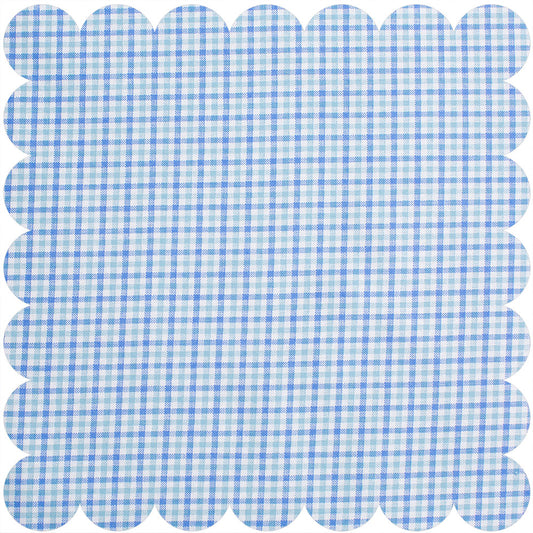 Two toned blued plaid fabric.