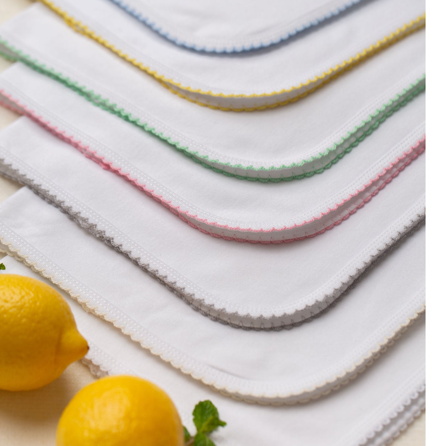 Wholesale Picot Trimmed Cotton Blanks
