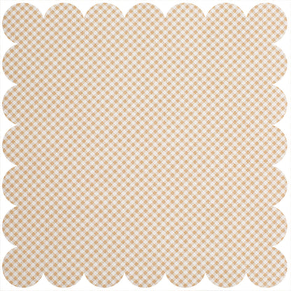 Khaki bias print fabric.