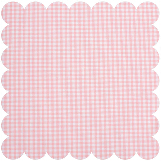Personalized Girl Pink Check Fabric Burp Pad