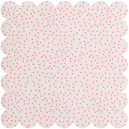 Cream ground fabric with a tiny heart floral ditzy print.
