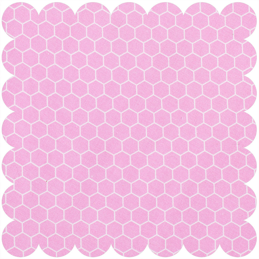 Pink hex fabric.