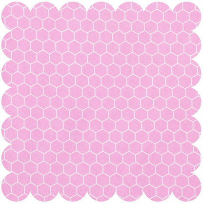 Pink hex fabric.