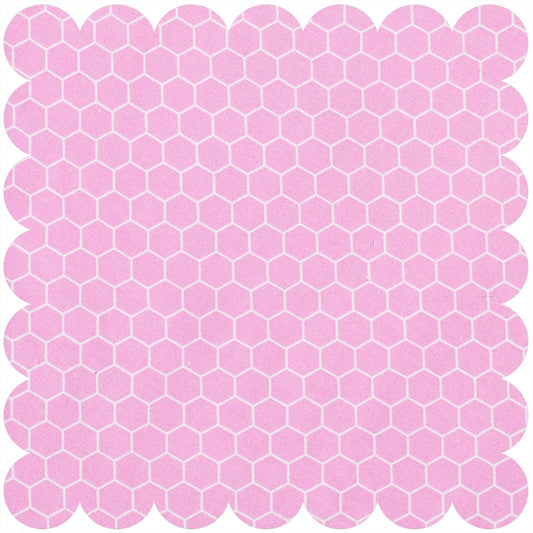 Pink hex fabric.