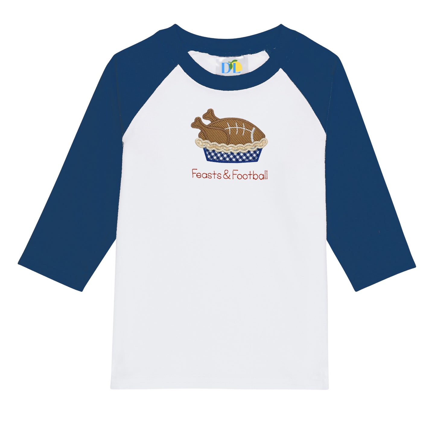 Boy Feasts and Football Raglan Sleeve Tee