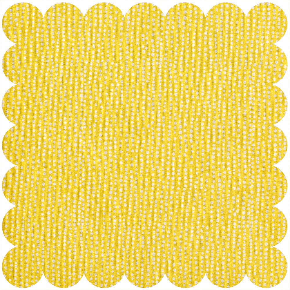 Yellow modern polka dot stripe fabric.